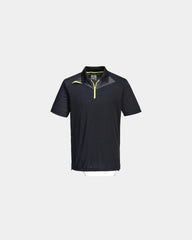 Polo DX4 polyester om te personaliseren - Zwart-Hemelsblauw