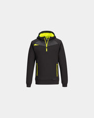 Hoodie met quarter zip polyester om te personaliseren - Zwart-Hemelsblauw