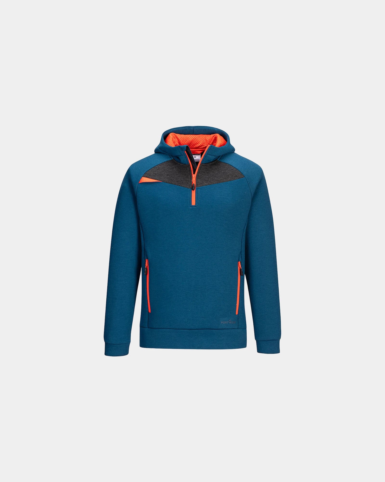 Hoodie met quarter zip polyester om te personaliseren - Spiegel