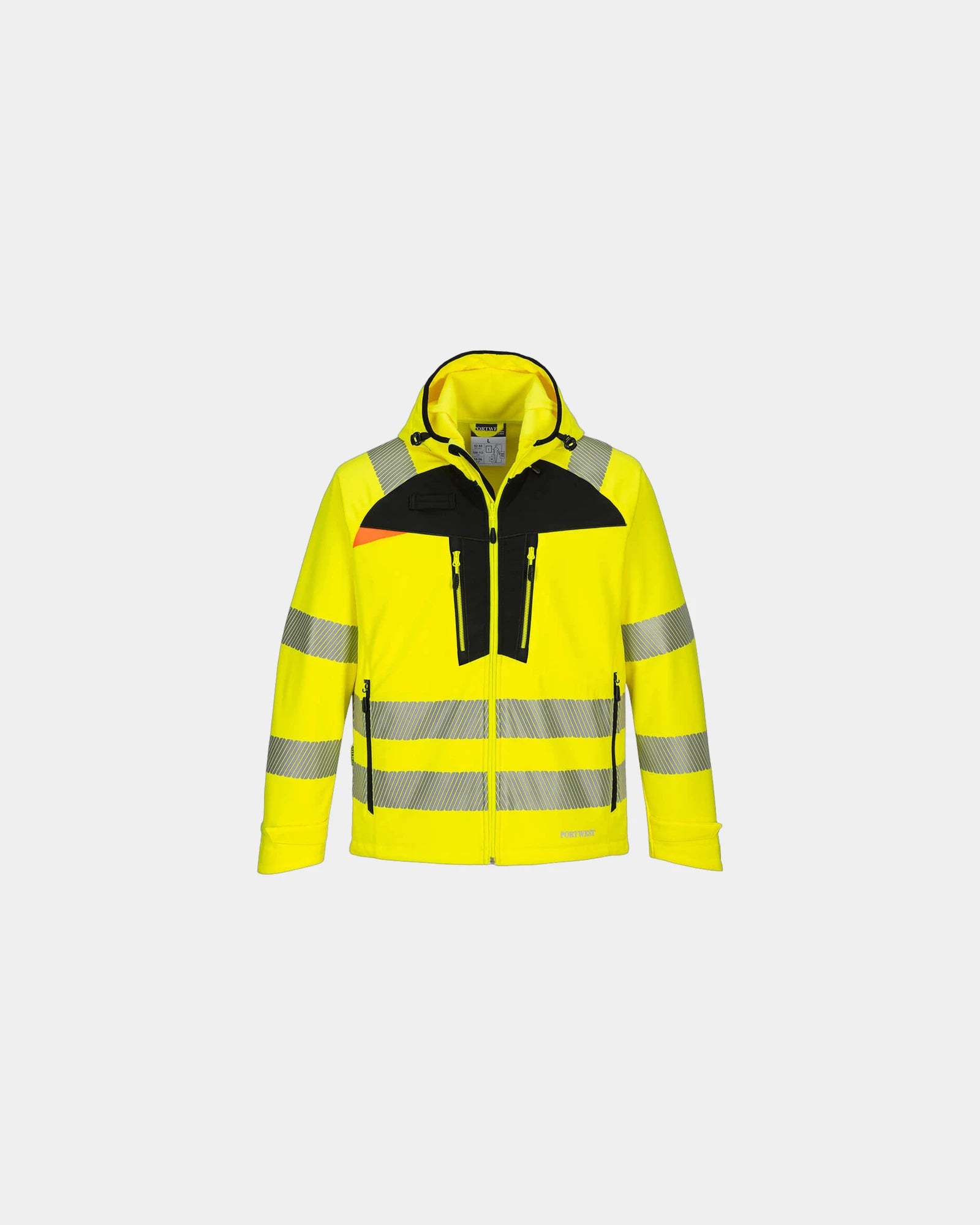 Softshell jas HV waterdicht ademend om te personaliseren - Geel-Zwart
