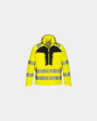Softshell jas HV waterdicht ademend om te personaliseren - Geel-Zwart