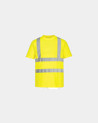 T-shirt hi-vis gerecycled polyester om te personaliseren - Geel
