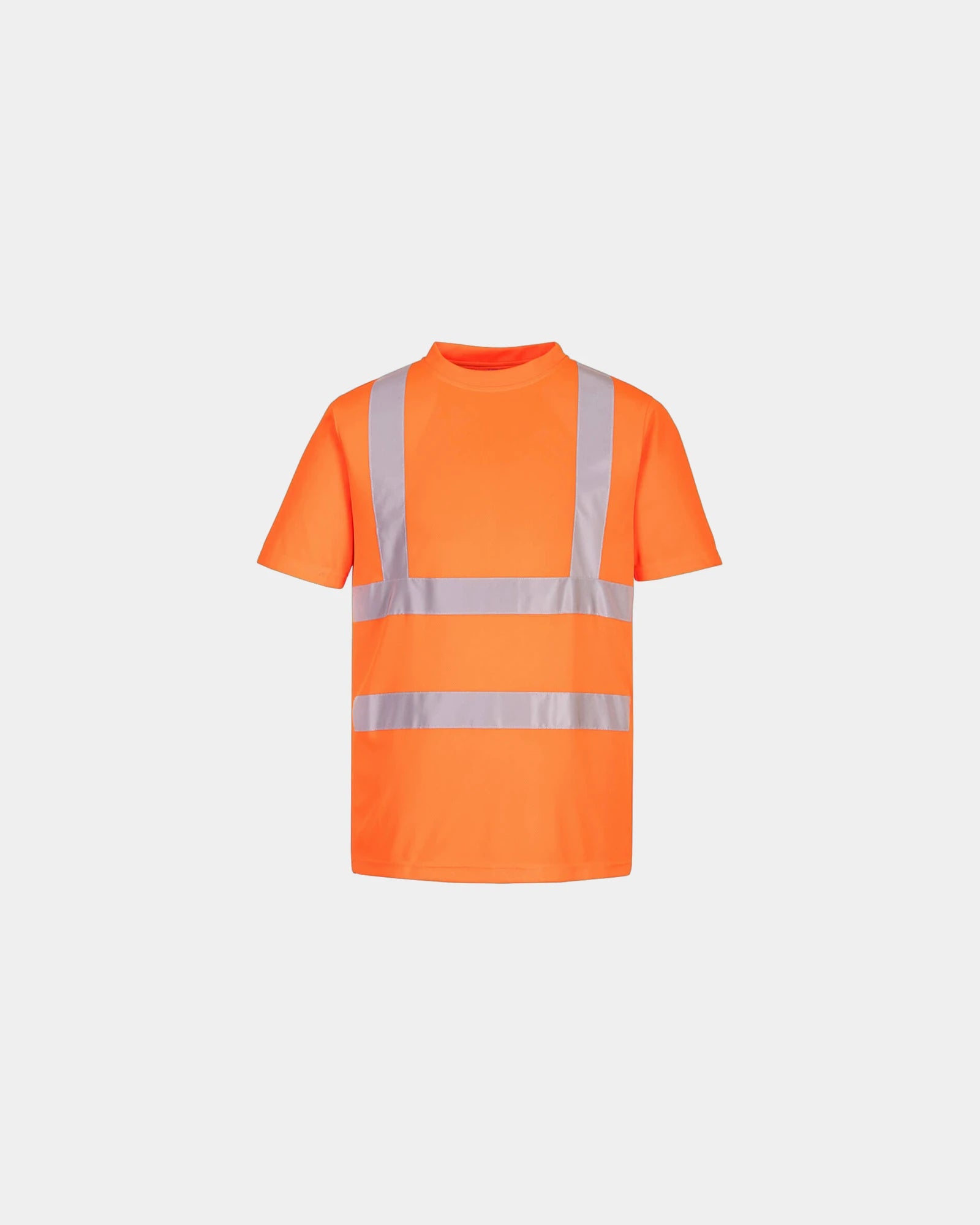 T-shirt hi-vis gerecycled polyester om te personaliseren - Oranje