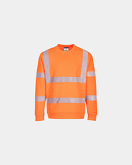 Sweater hoge zichtbaarheid polyester om te personaliseren - Oranje