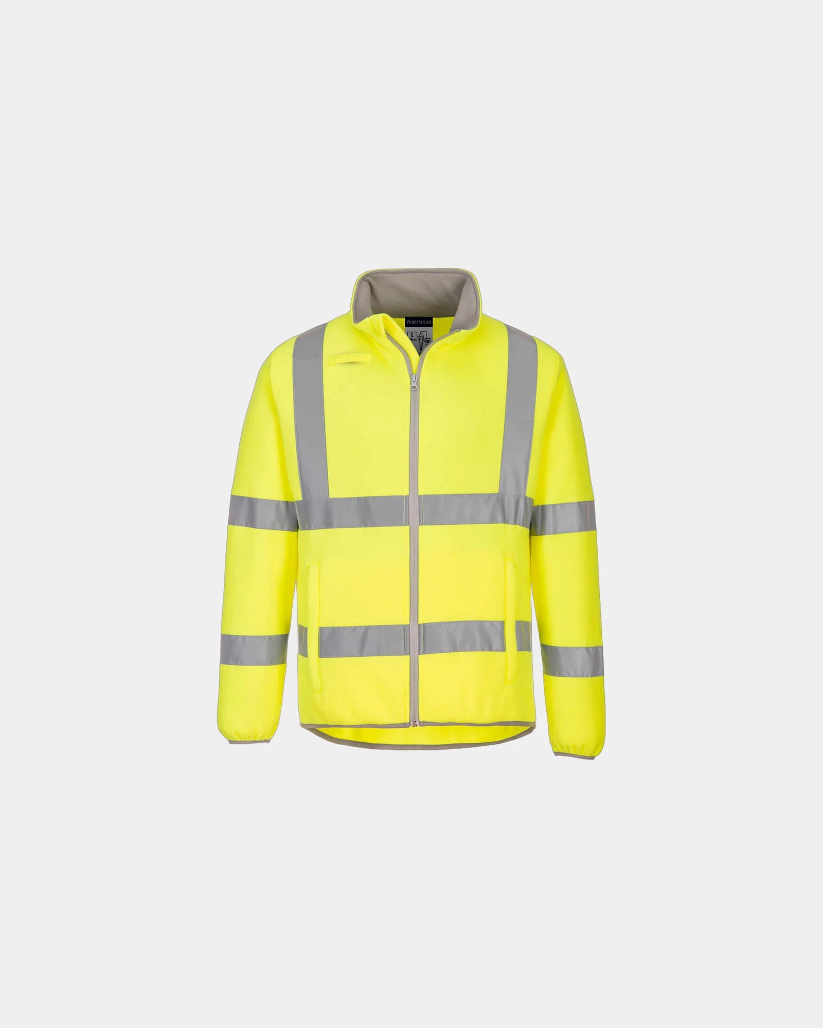 Fleecevest hoge zichtbaarheid polyester om te personaliseren - Geel