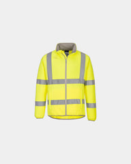 Fleecevest hoge zichtbaarheid polyester om te personaliseren - Geel