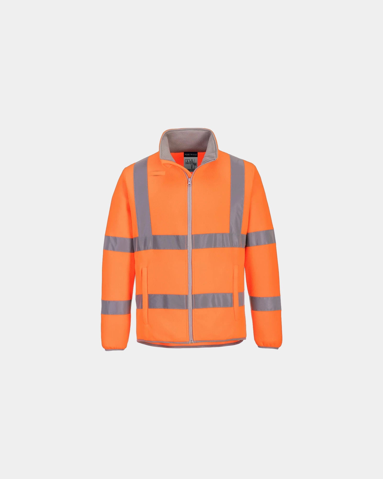 Fleecevest hoge zichtbaarheid polyester om te personaliseren - Oranje