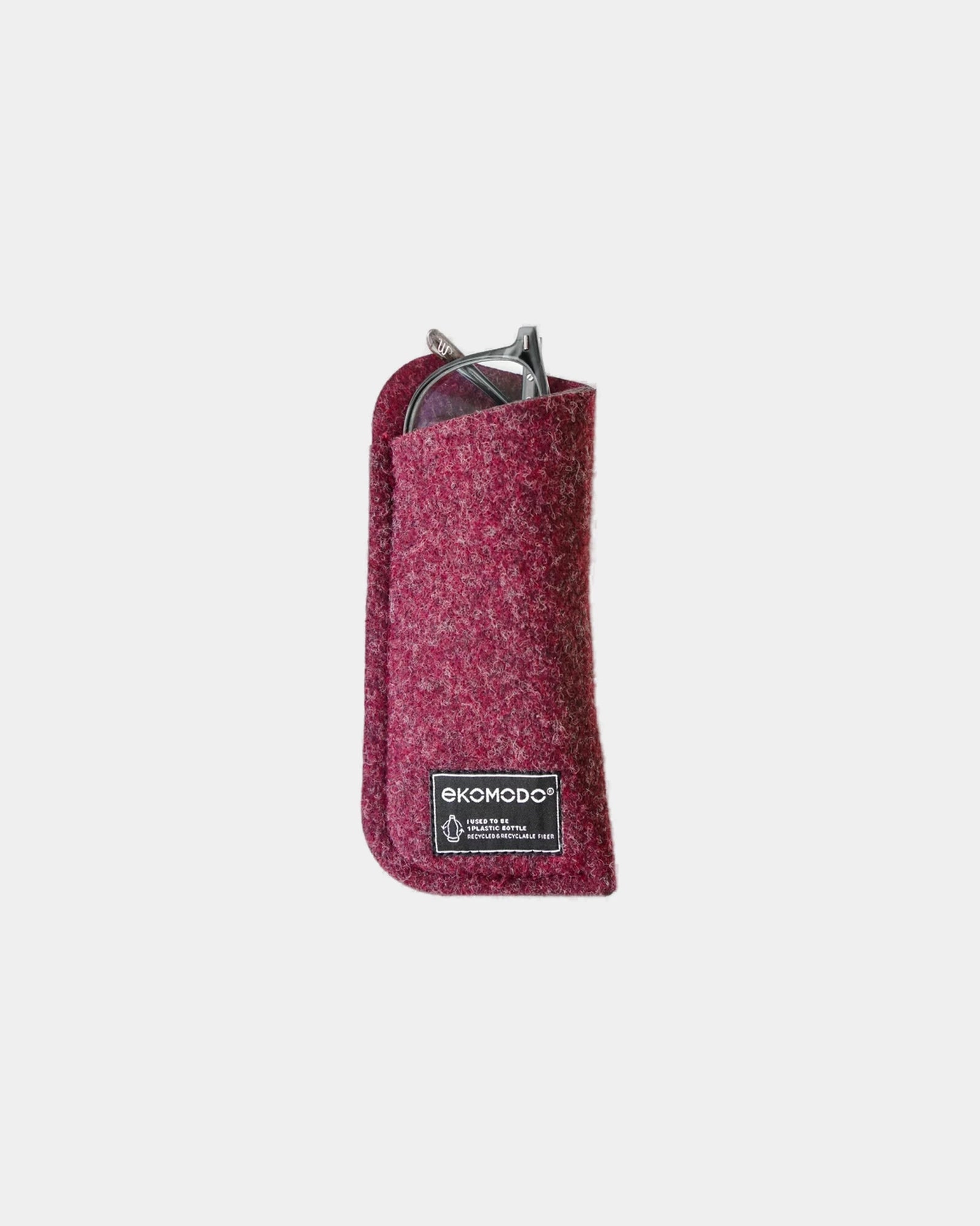 Brillenkoker gerecycled PET Begi om te personaliseren - Granaatrood