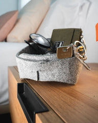 Opbergmandje gerecycled vilt Biru om te personaliseren