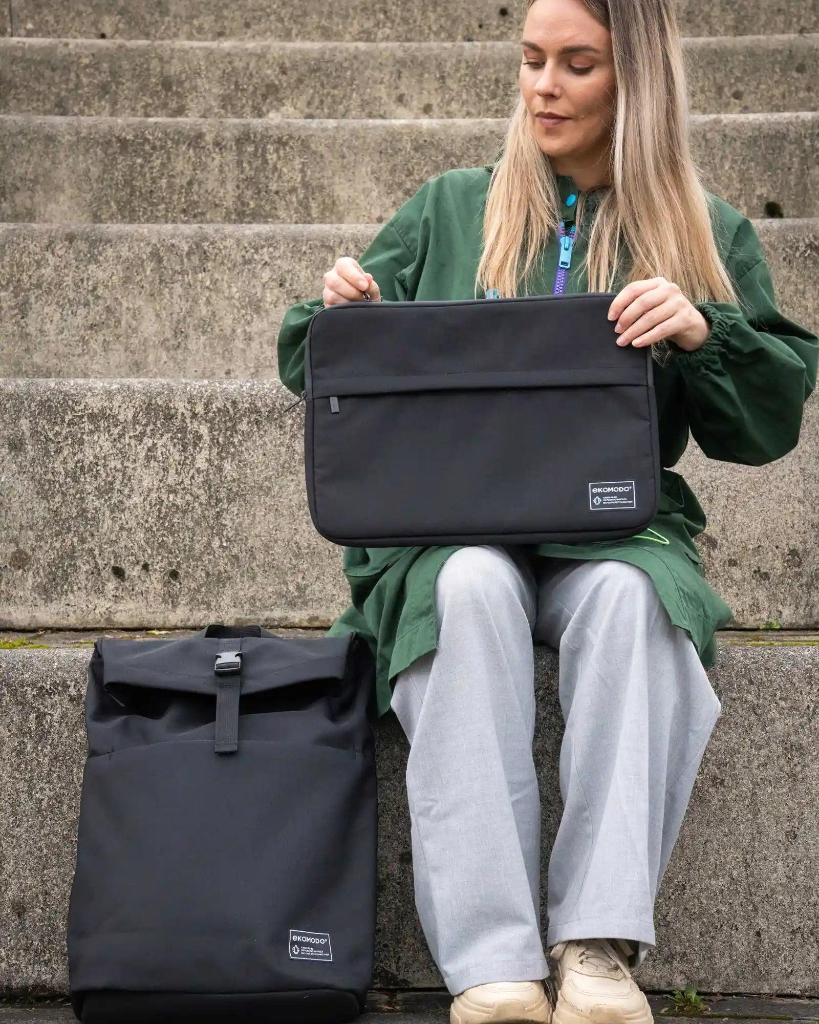 Laptophoes gerecycled polyester 13" om te personaliseren - 5