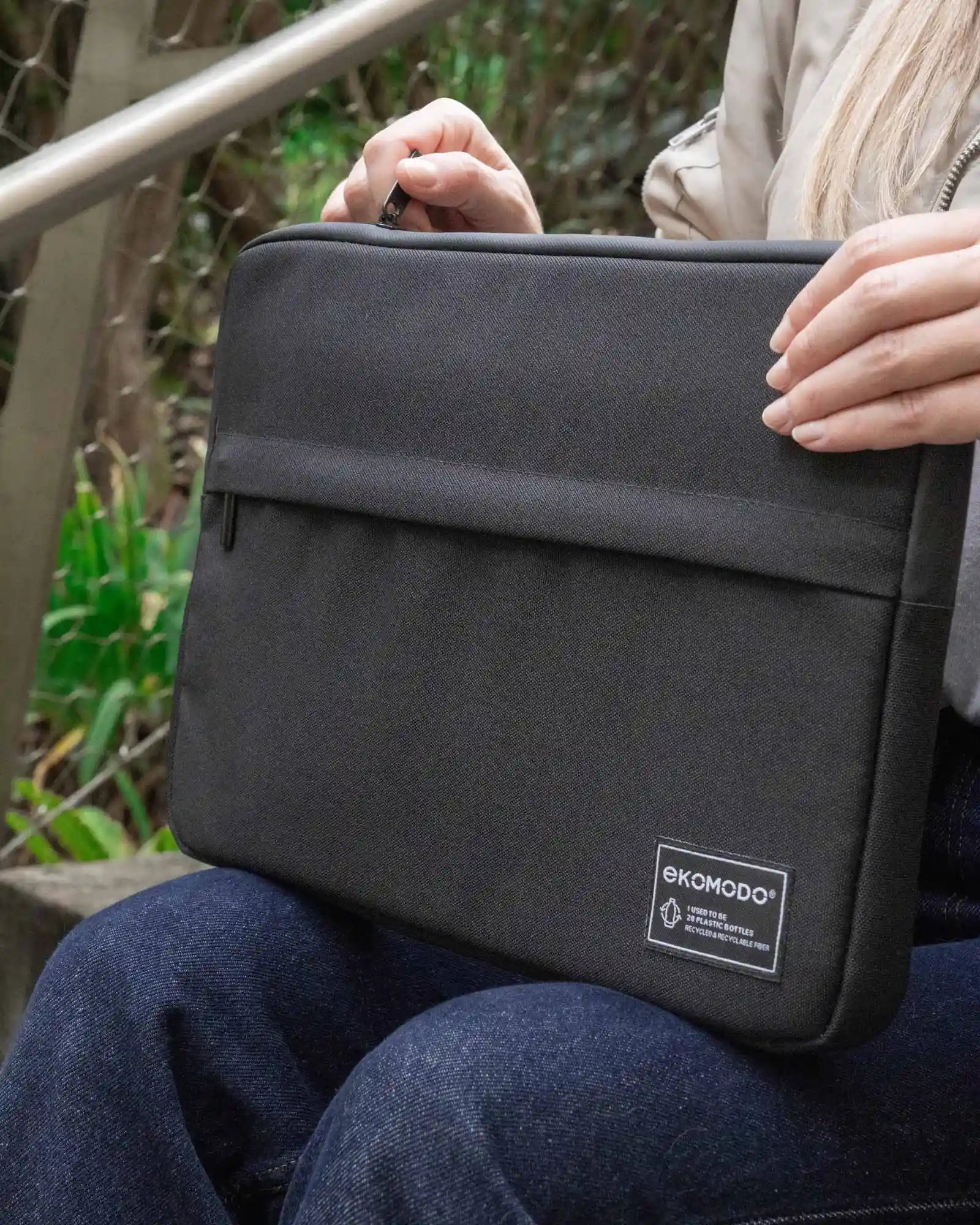Laptophoes gerecycled polyester 13" om te personaliseren - 4