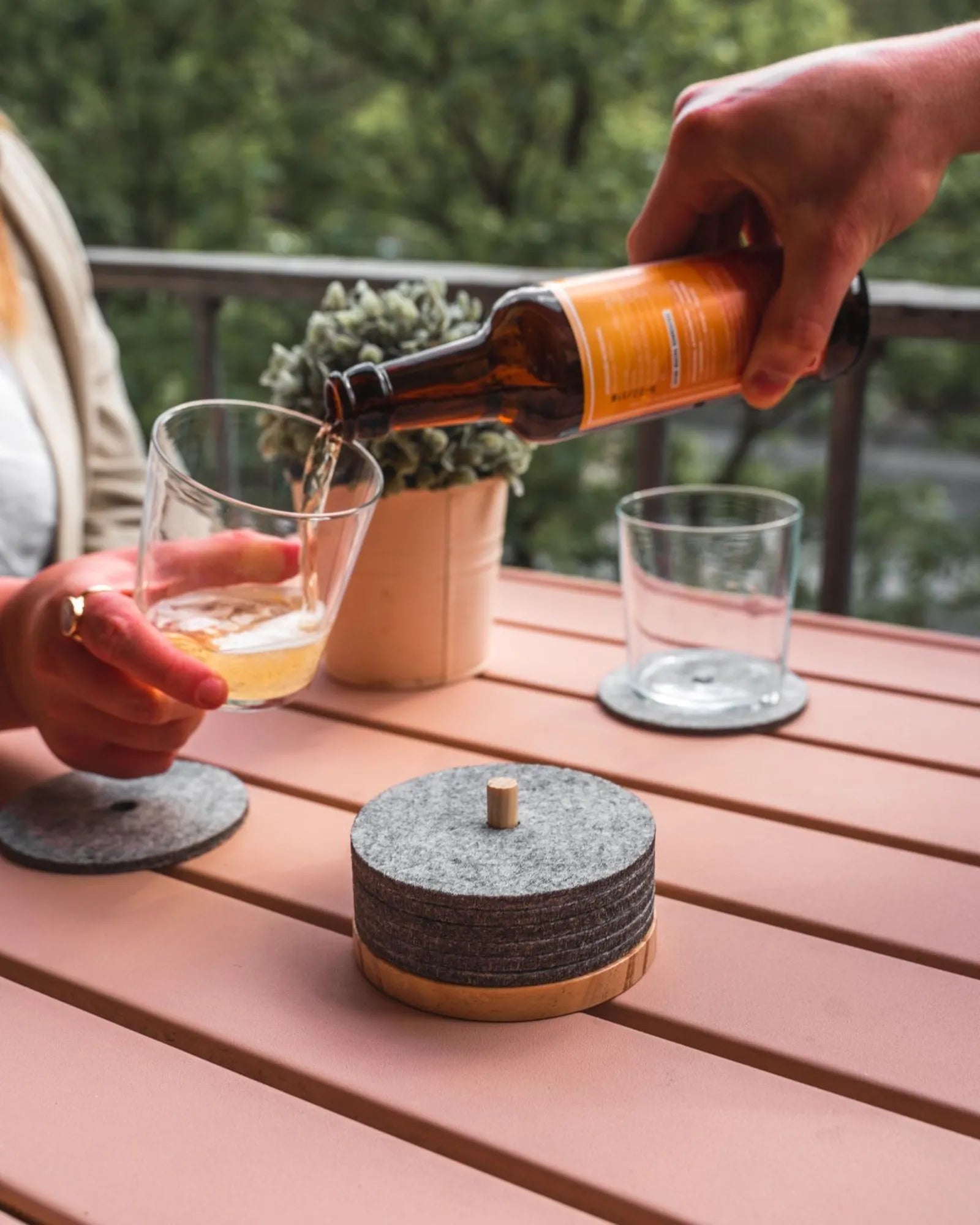 Onderzetters gerecycled vilt Tanta om te personaliseren
