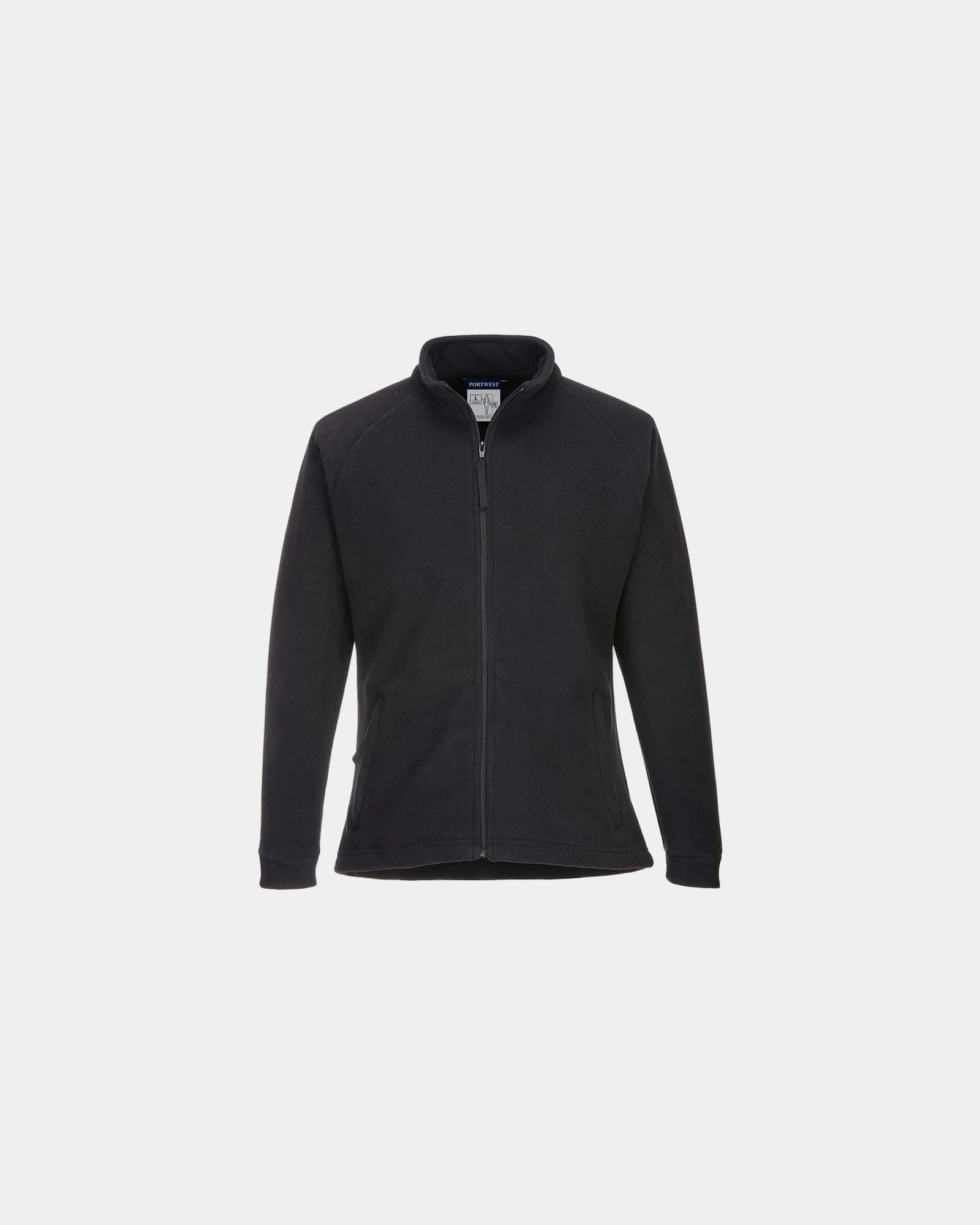 Fleecejack dames anti-pluis 280g/m² om te personaliseren - Zwart-Hemelsblauw