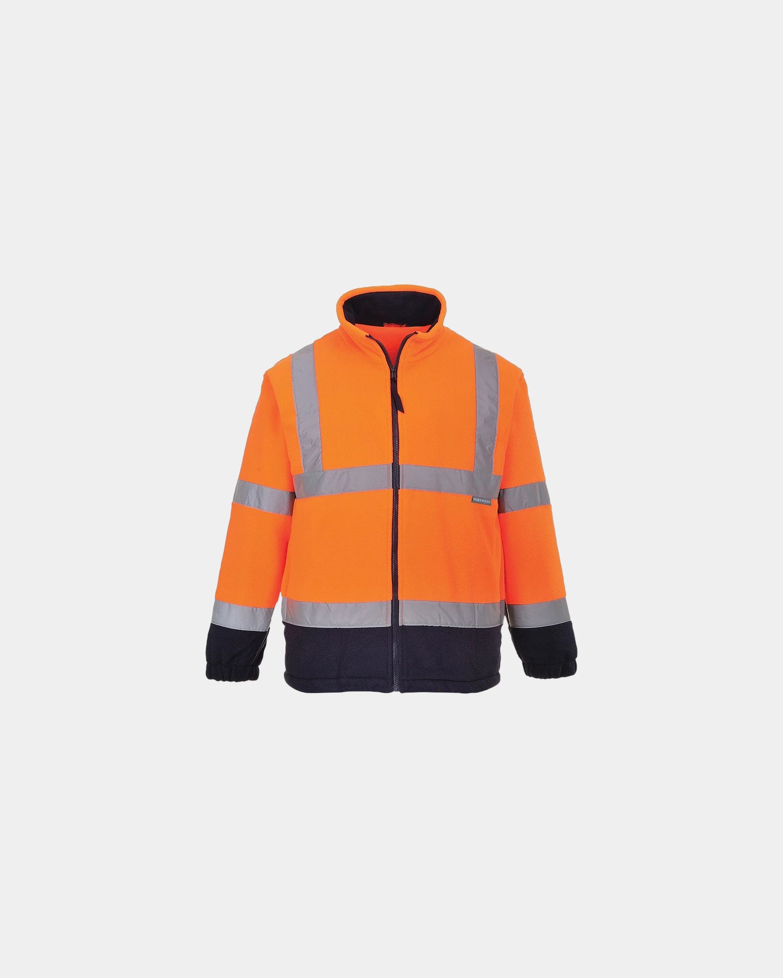 Fleecejack HiVis tweekleurig om te personaliseren - Oranje