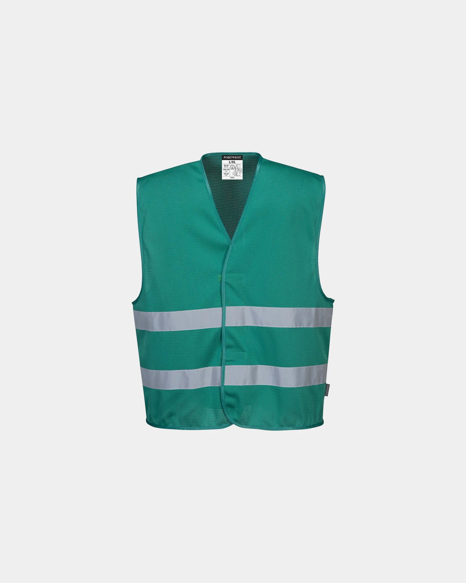 Reflecterend gilet Iona MeshAir om te personaliseren - Donkergroen