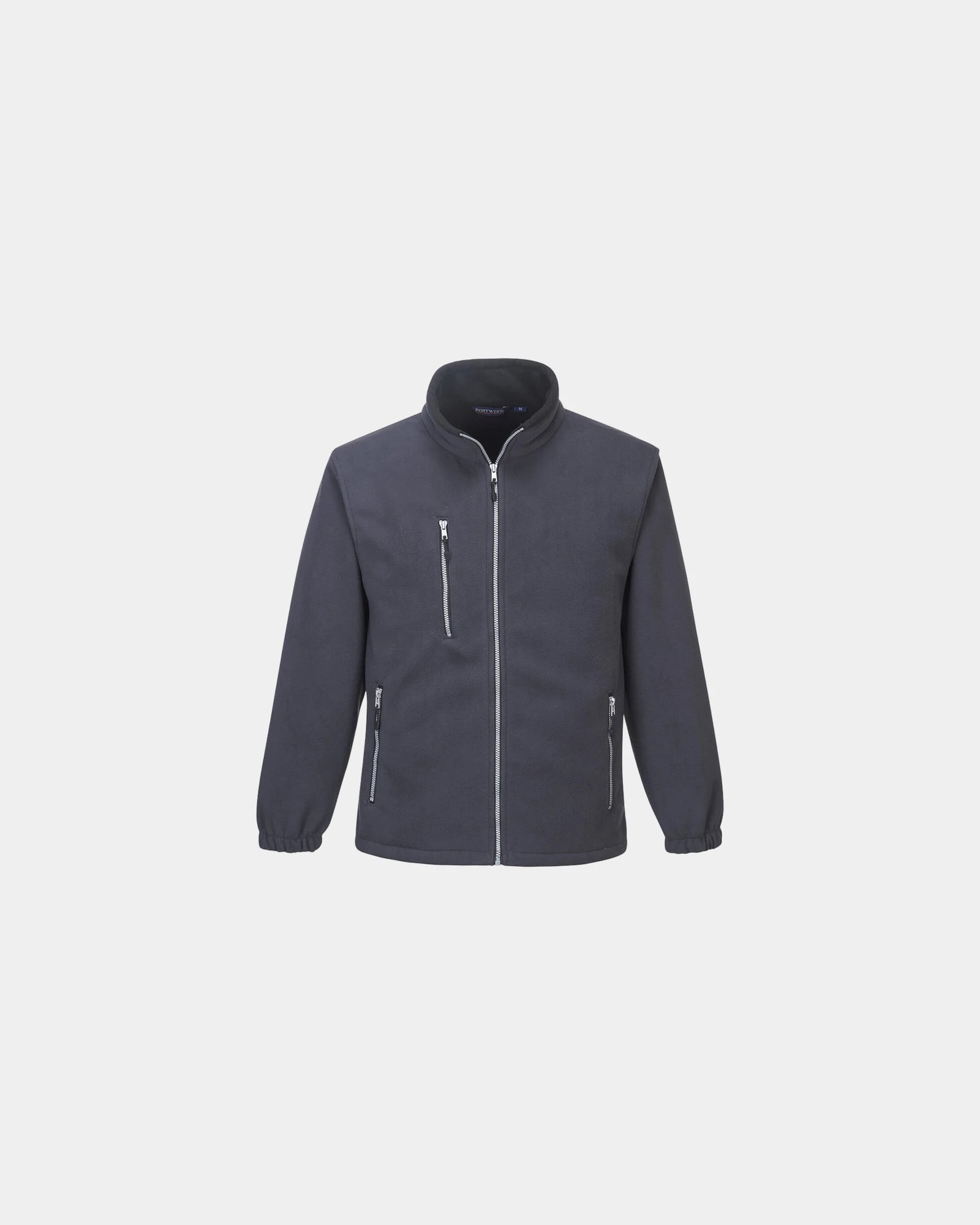 Fleecejack tweekleurig 410g/m² om te personaliseren - Grijs