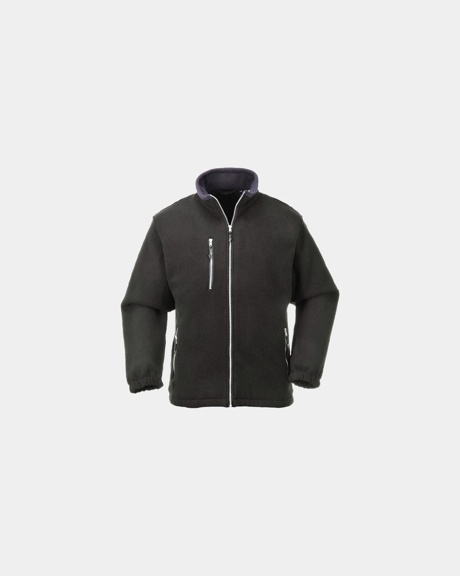 Fleecejack tweekleurig 410g/m² om te personaliseren - Zwart-Hemelsblauw