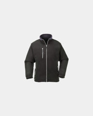 Fleecejack tweekleurig 410g/m² om te personaliseren - Zwart-Hemelsblauw