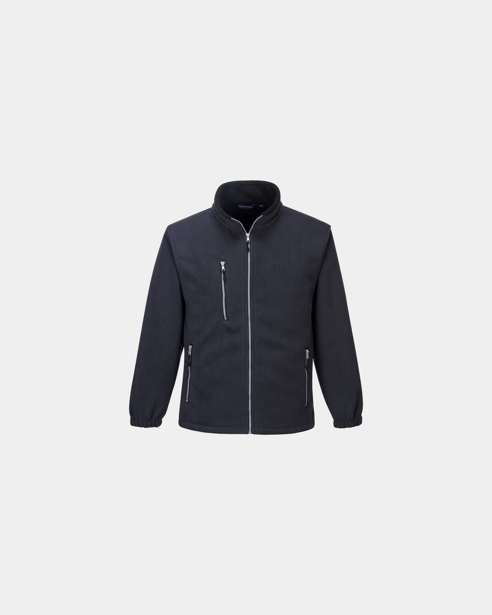 Fleecejack tweekleurig 410g/m² om te personaliseren - Marineblauw