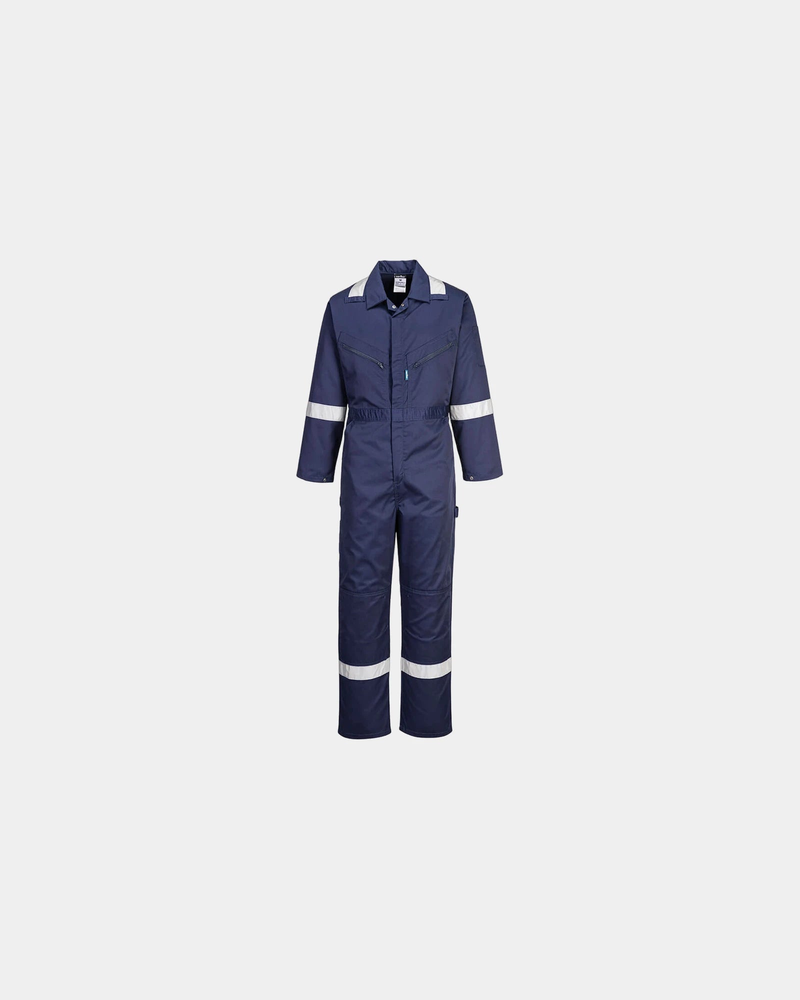 Overall reflecterend Iona polycotton om te personaliseren - Marineblauw