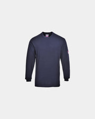T-shirt lange mouwen vlamvertragend om te personaliseren - Marineblauw