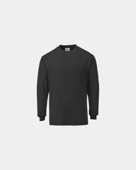 T-shirt lange mouwen vlamvertragend om te personaliseren - Zwart-Hemelsblauw