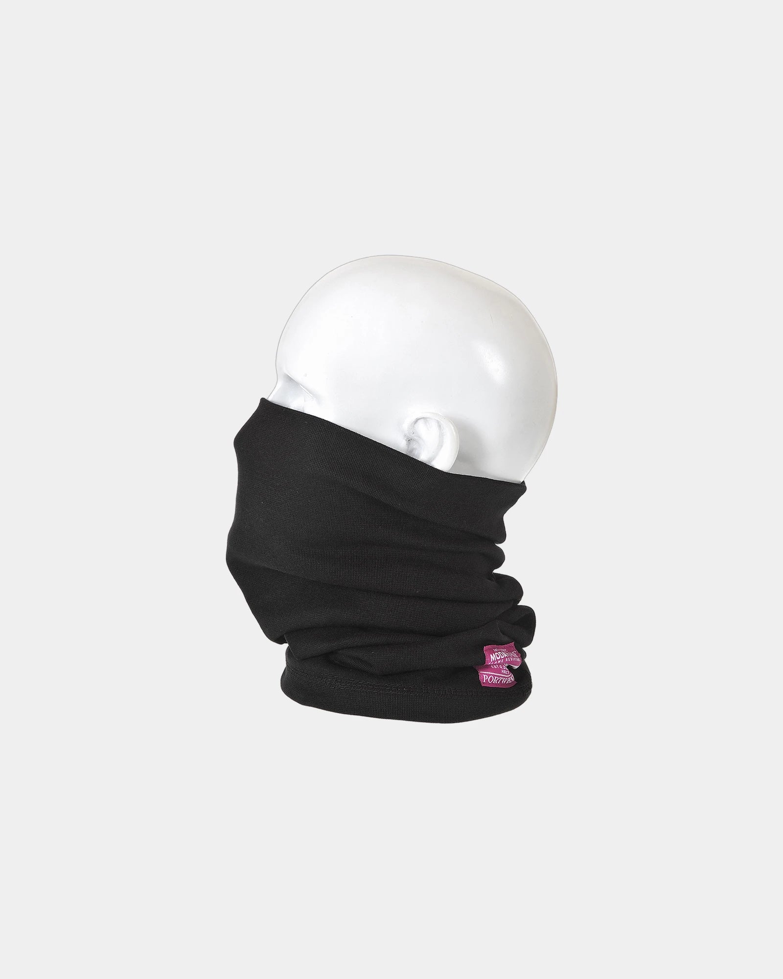 Nekwarmer vlamvertragend katoen om te personaliseren - Zwart-Hemelsblauw