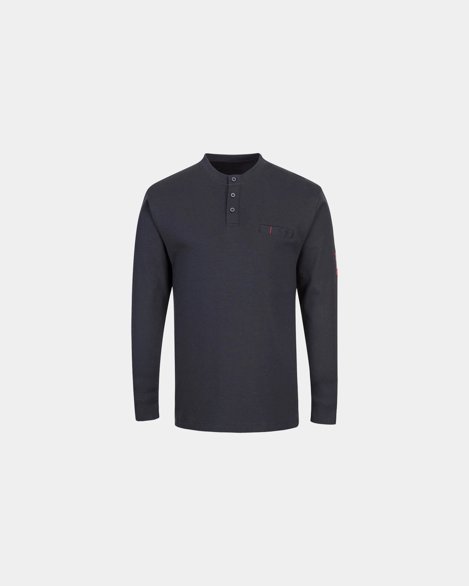 Henley antistatisch vlamvertragend om te personaliseren - Marineblauw