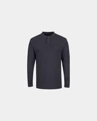 Henley antistatisch vlamvertragend om te personaliseren - Marineblauw