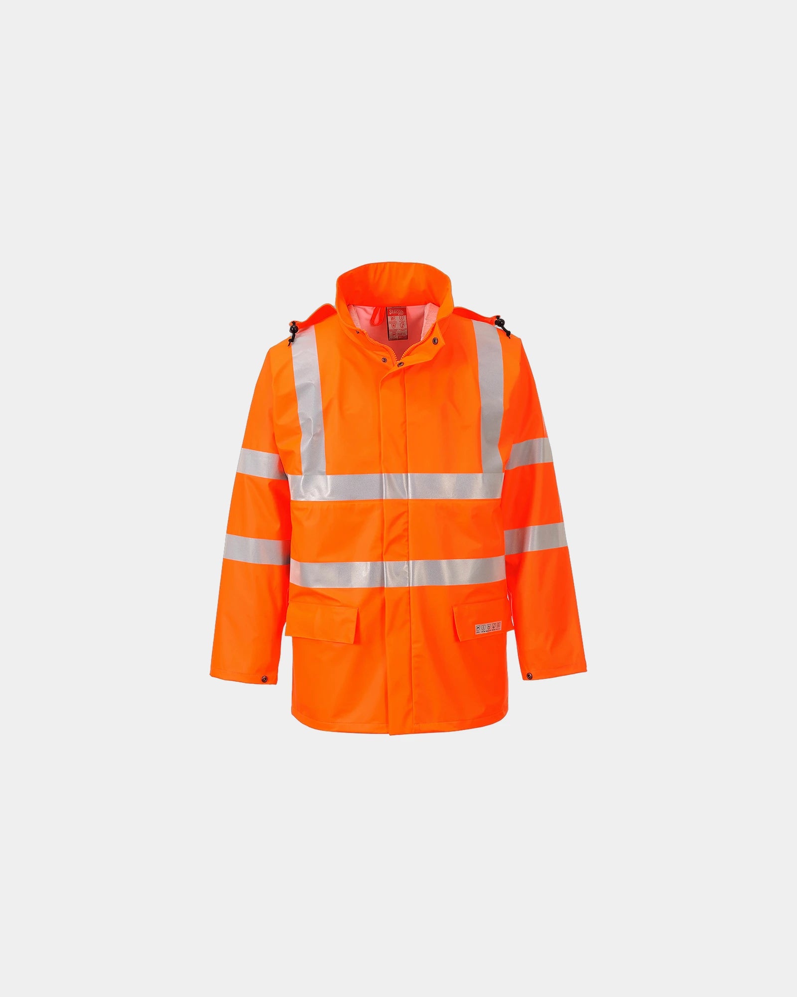 Regenjas HiVis waterdicht reflecterend om te personaliseren - Oranje