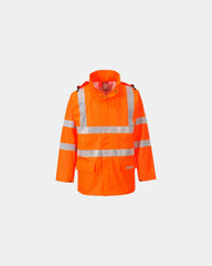 Regenjas HiVis waterdicht reflecterend om te personaliseren - Oranje