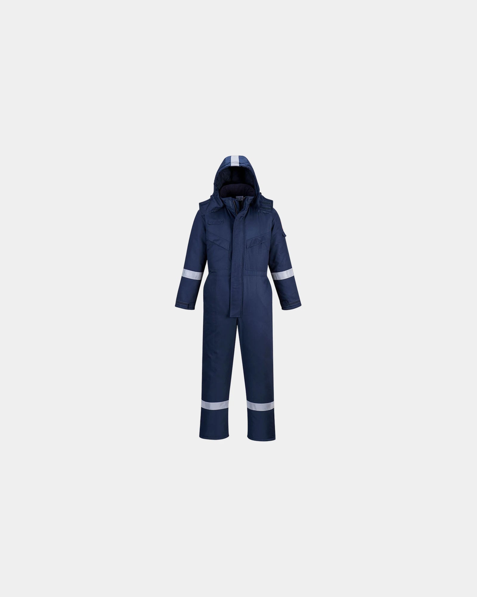 Winteroverall vlamvertragend katoen om te personaliseren - Marineblauw