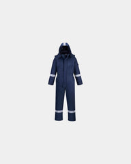 Winteroverall vlamvertragend katoen om te personaliseren - Marineblauw