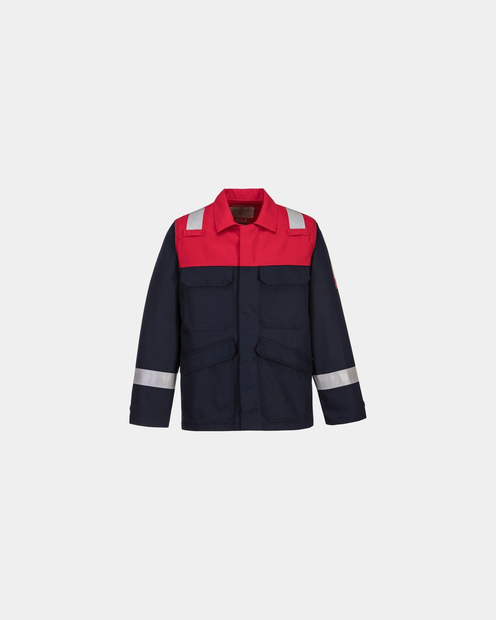 Vlamvertragend jack katoen brandwerend om te personaliseren - Marineblauw
