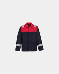 Vlamvertragend jack katoen brandwerend om te personaliseren - Marineblauw