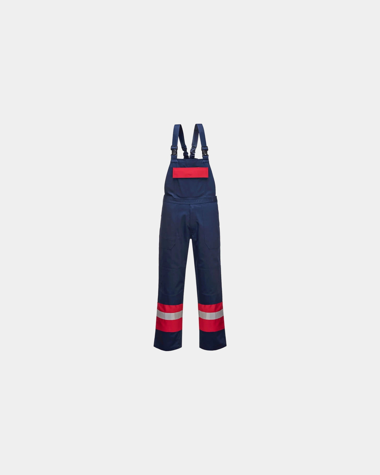 Werkoverall met bretels vlamvertragend om te personaliseren - Marineblauw