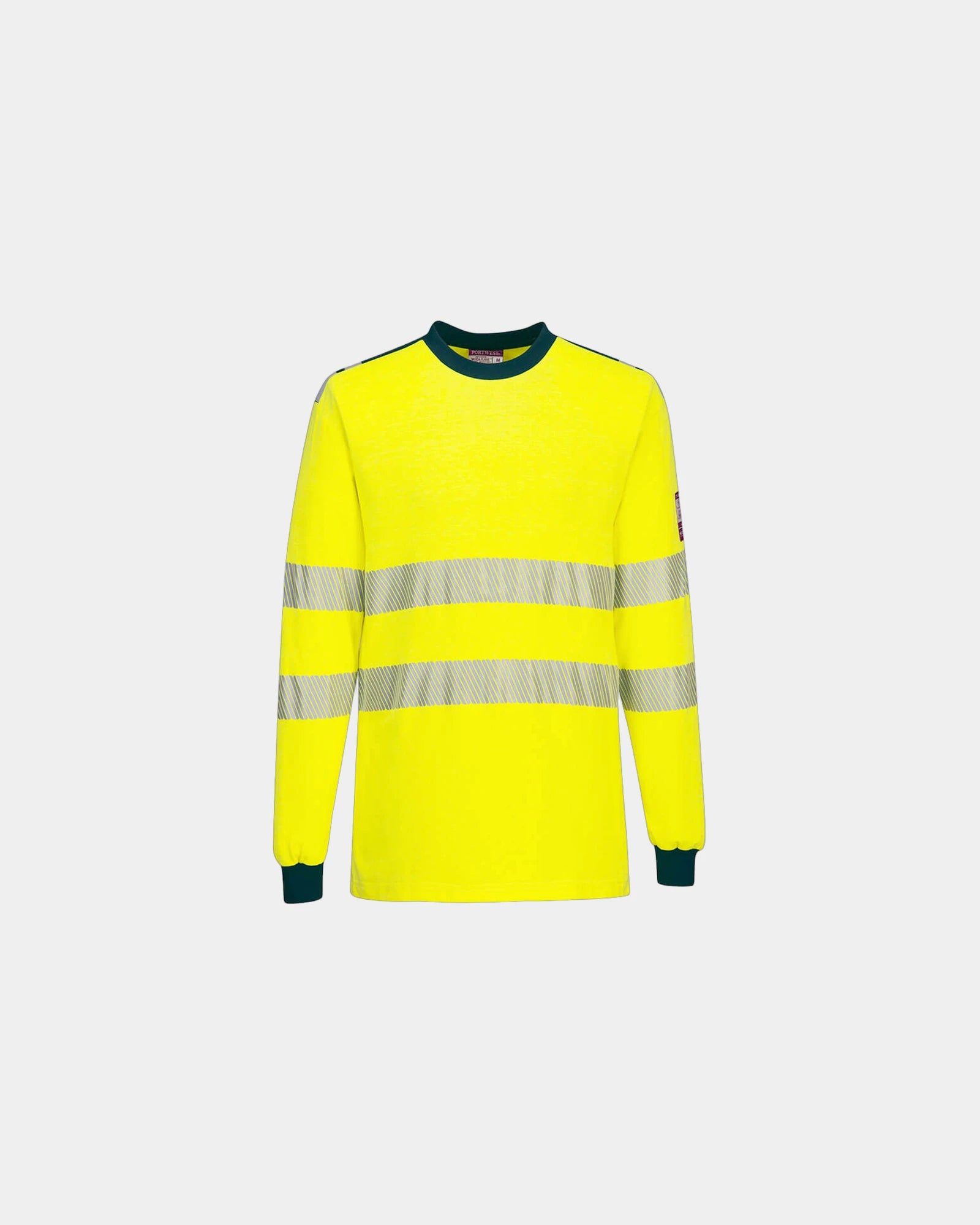T-shirt hi-vis vlamvertragend om te personaliseren - Geel-Marineblauw