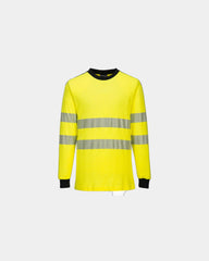 T-shirt hi-vis vlamvertragend om te personaliseren - Geel-Zwart
