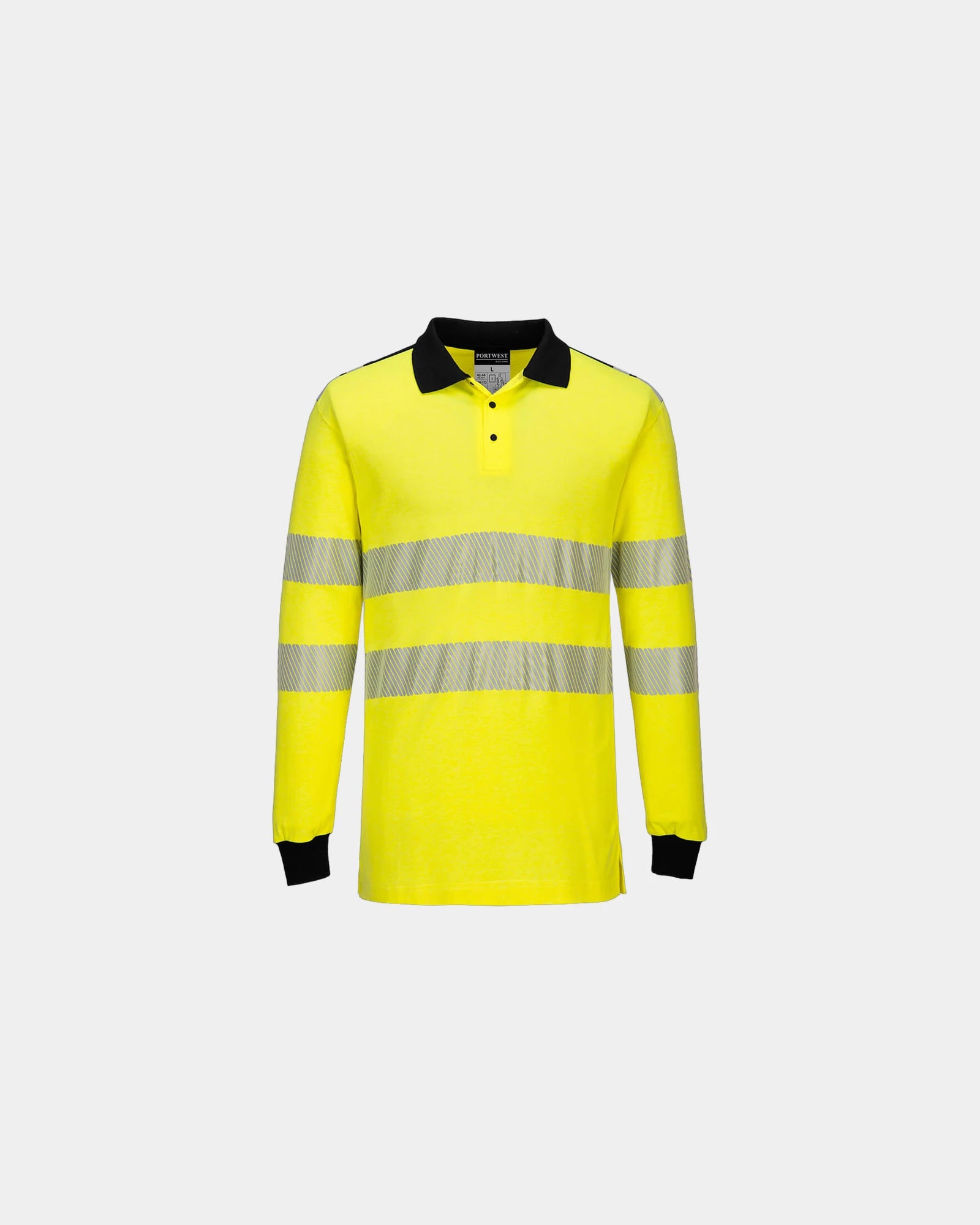 Polo hoge zichtbaarheid vlamvertragend om te personaliseren - Geel-Zwart