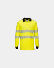 Polo hoge zichtbaarheid vlamvertragend om te personaliseren - Geel-Zwart