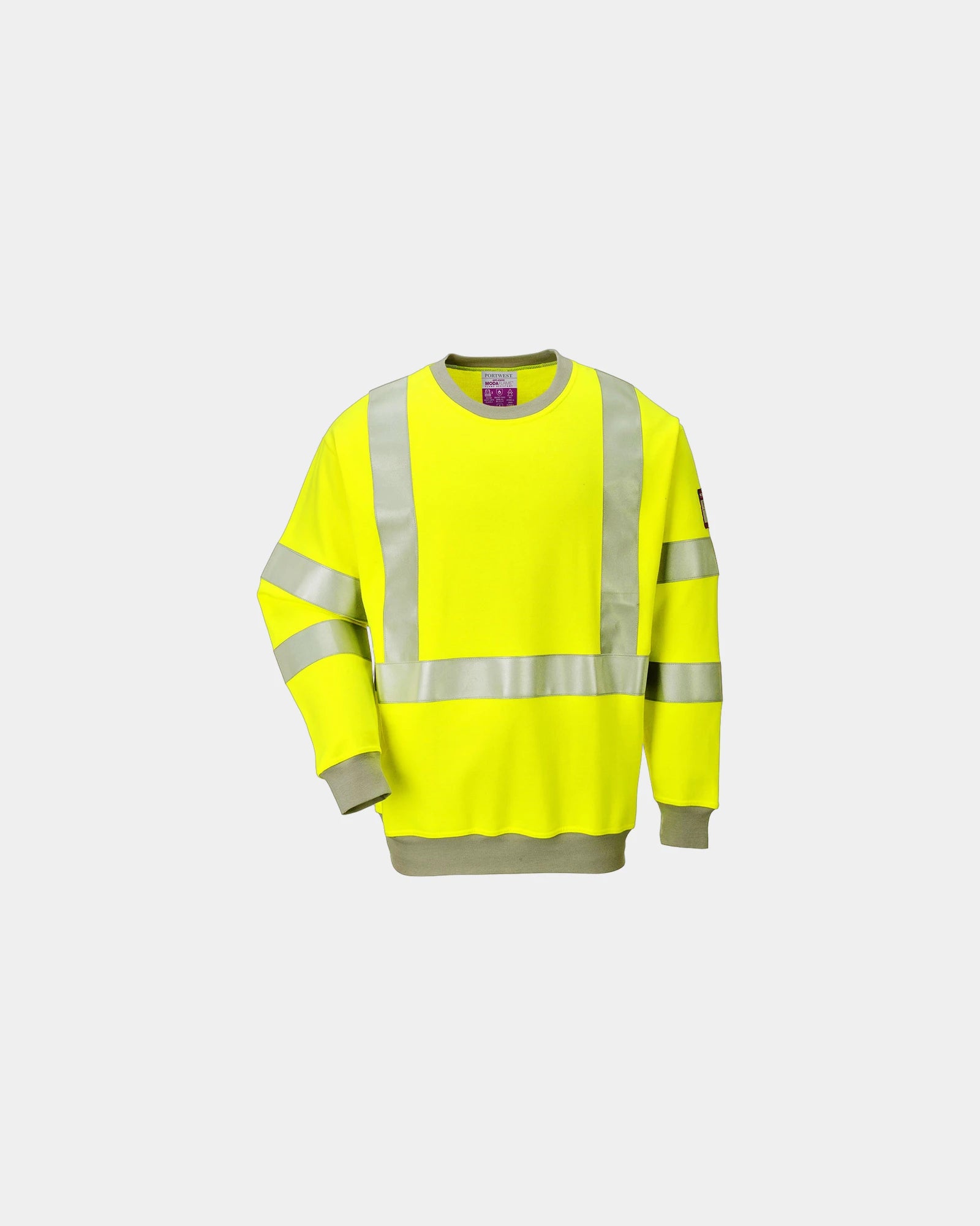Sweater hoge zichtbaarheid polyester om te personaliseren - Geel
