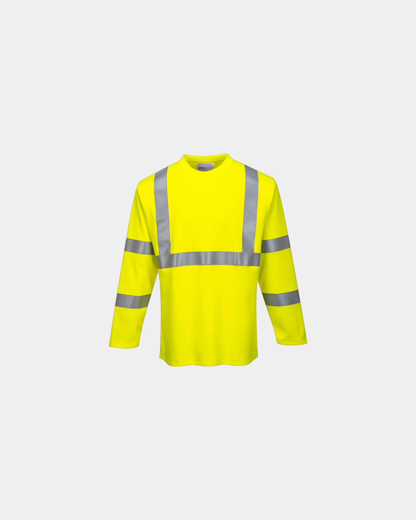 T-shirt lange mouwen vlamvertragend om te personaliseren - Geel