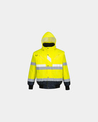 Bomberjack 3-in-1 reflecterend om te personaliseren - Geel-Marineblauw