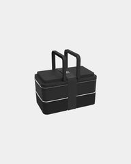 Lunchbox 2 vakken 1L om te personaliseren - Zwart