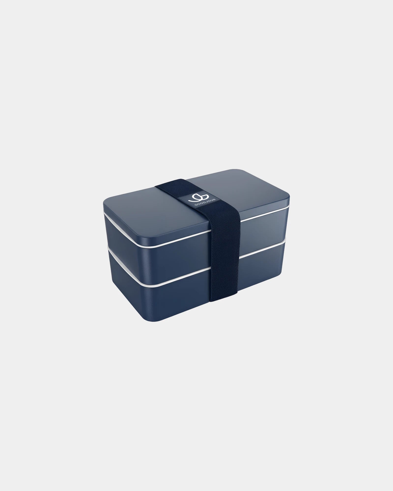 Lunchbox 2 vakken gerecycled 1L om te personaliseren - Marineblauw