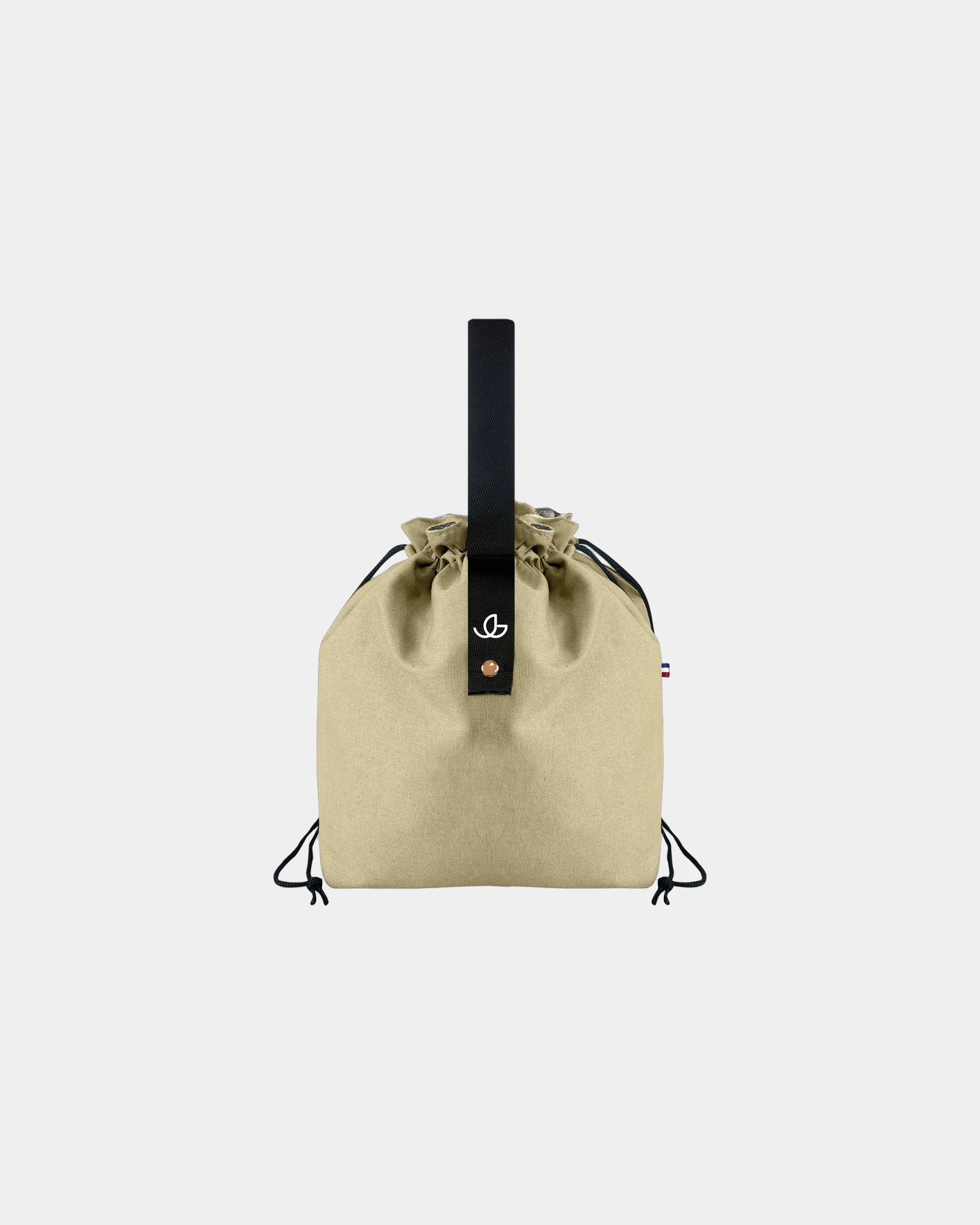 Lunchtas gerecycled katoen Frankrijk om te personaliseren - Beige-Zwart