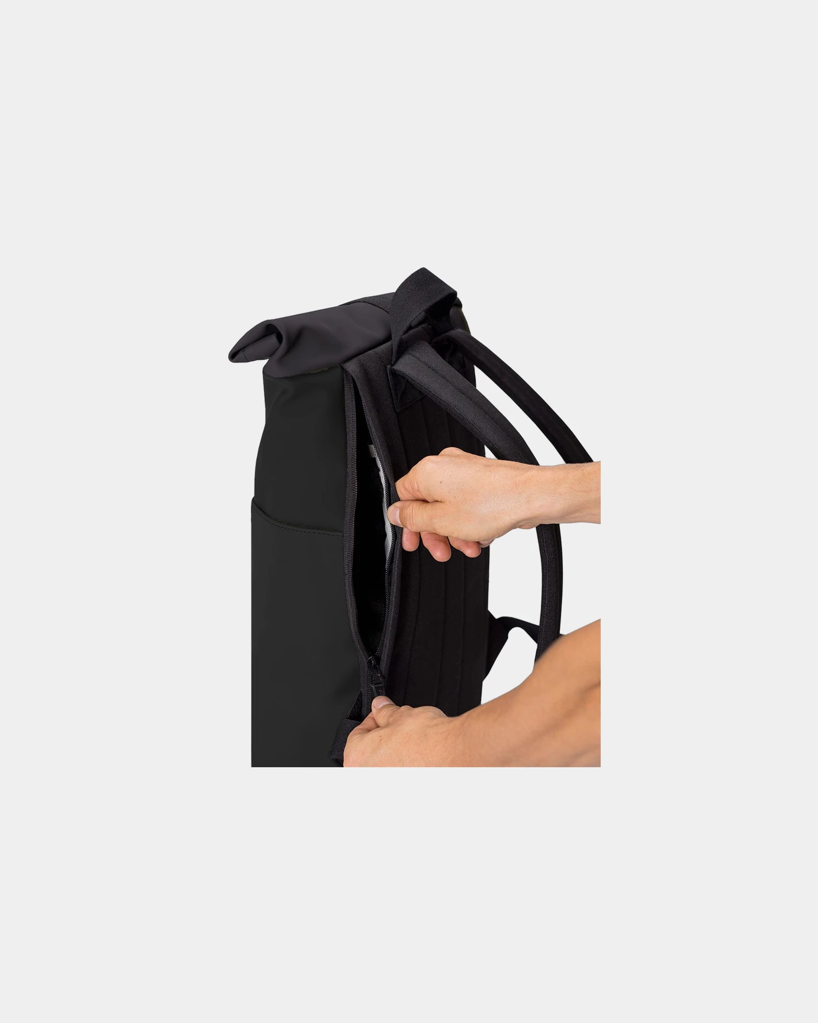 Gerecyclede rugzak polyurethaan rolltop om te personaliseren - 4