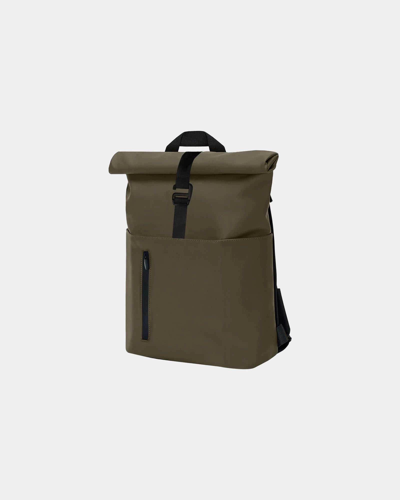 Gerecyclede rugzak polyurethaan rolltop om te personaliseren - Kaki