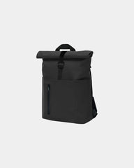 Gerecyclede rugzak polyurethaan rolltop om te personaliseren - Zwart