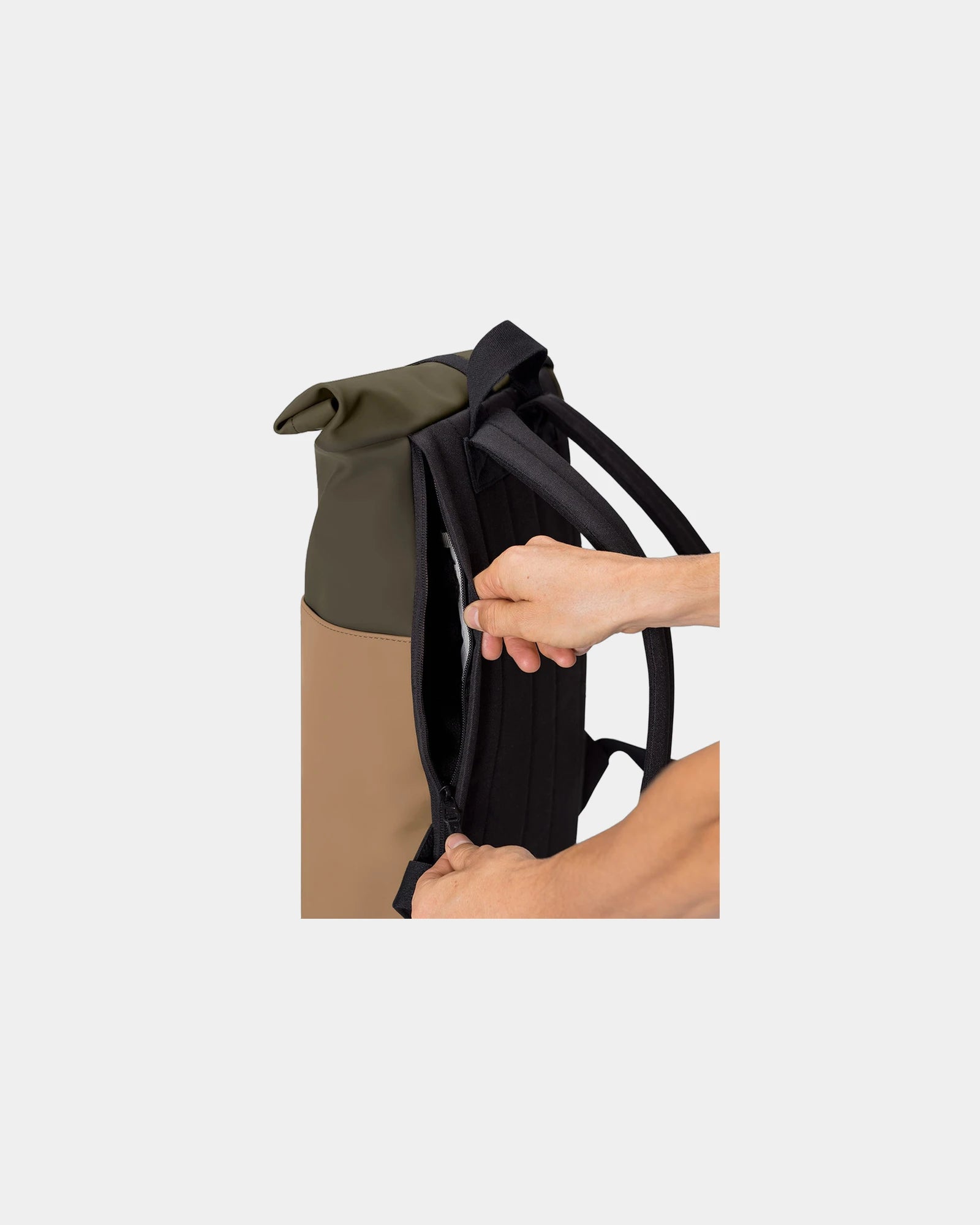Gerecyclede rugzak polyurethaan rolltop om te personaliseren - 12